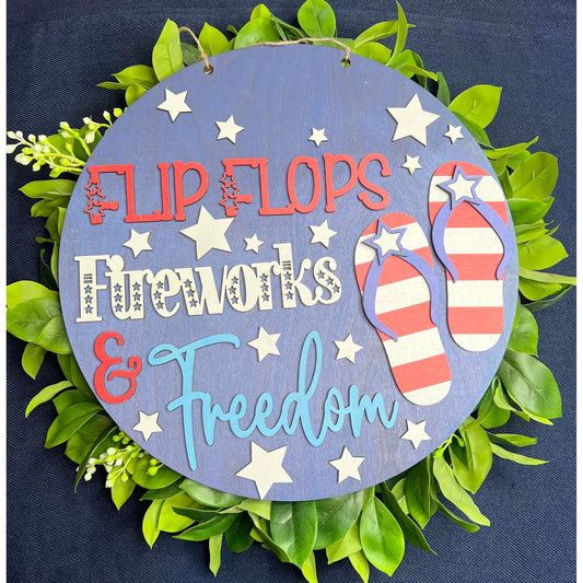 4th of July Door Hanger