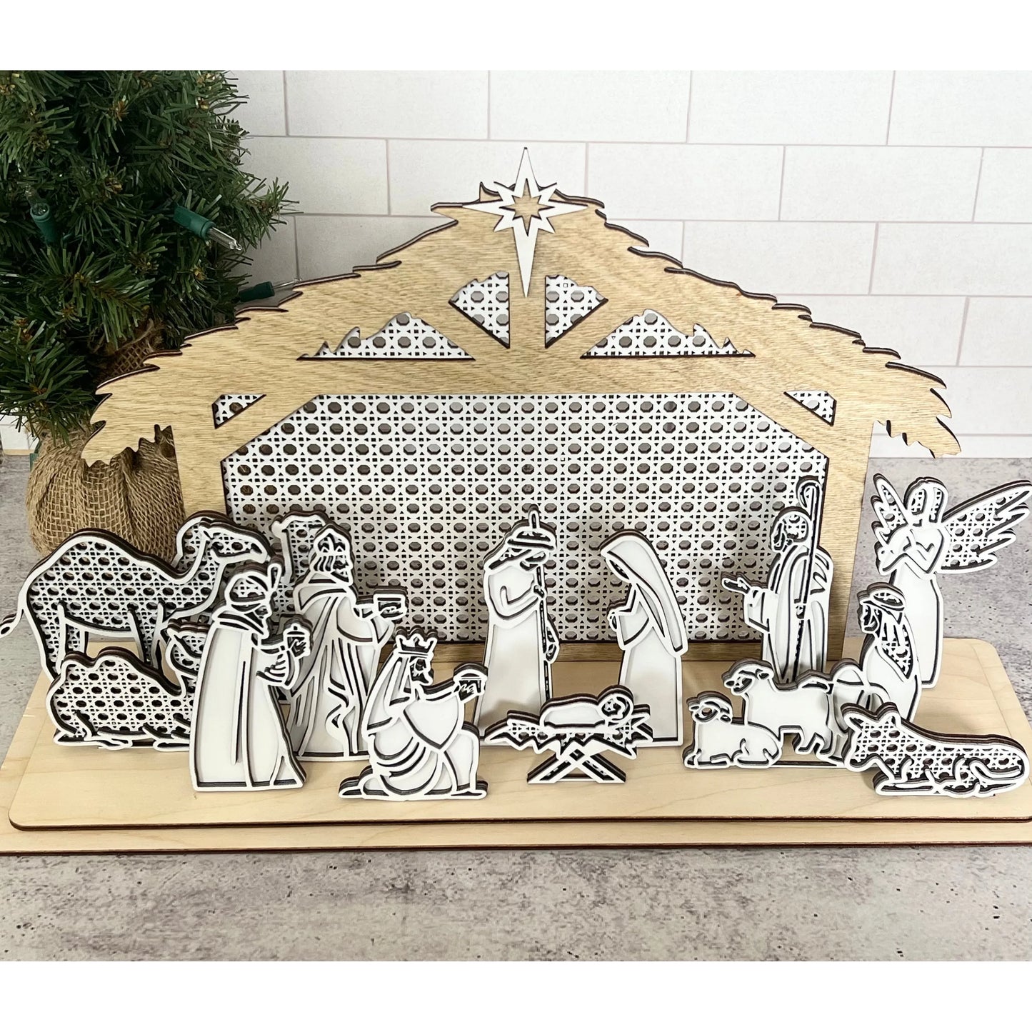 Wood Layered Nativity