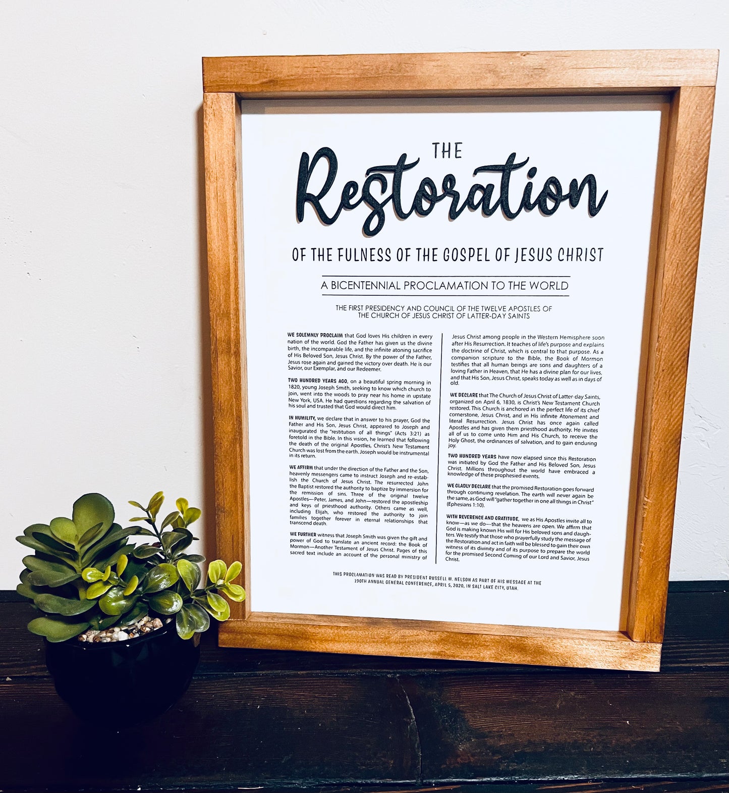 Proclamations To The World