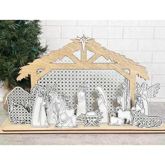Wood Layered Nativity