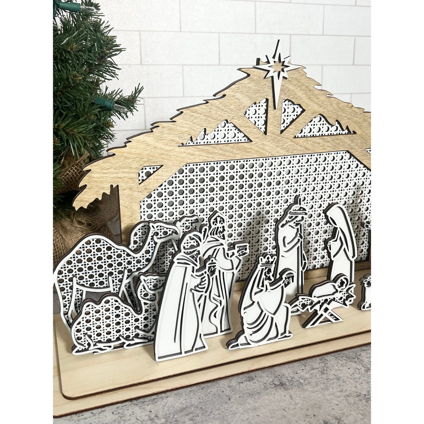 Wood Layered Nativity