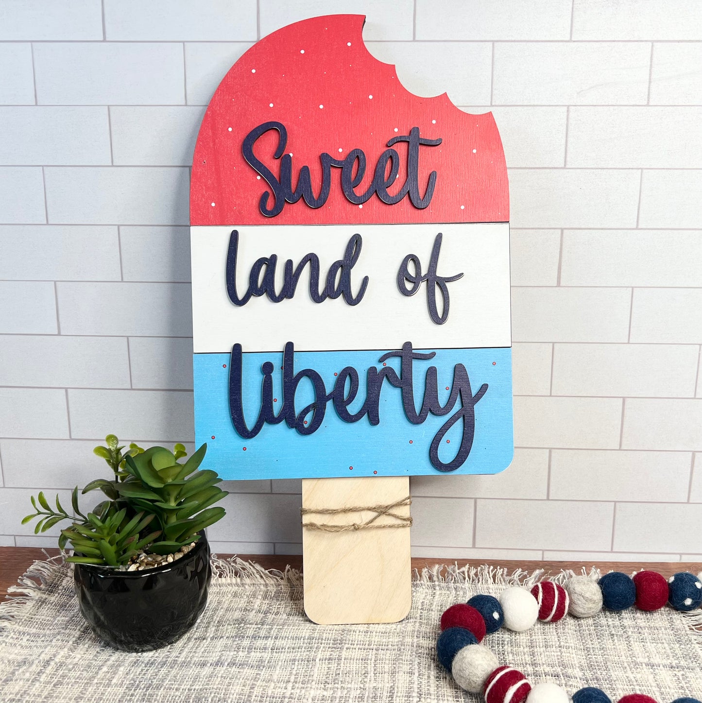 4th of July Popsicle Sign